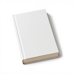 A minimalist white book, perfect for personalization or as a blank canvas for creative writing and artistic projects.