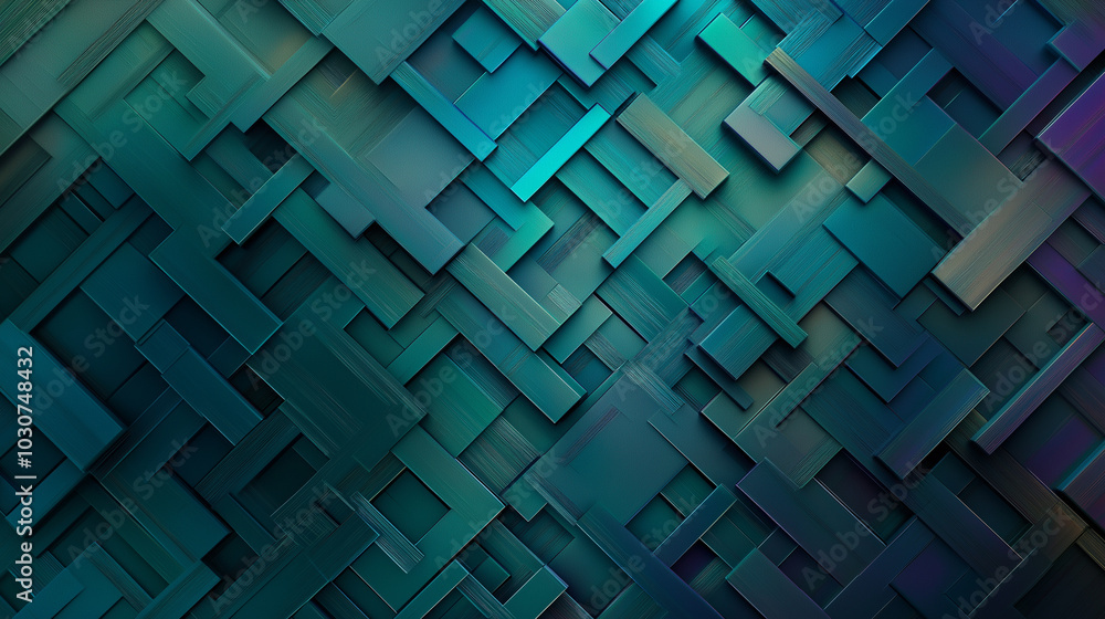 Poster abstract geometric in multi-colored shades with geometric shapes and patterns. labyrinth view. minim
