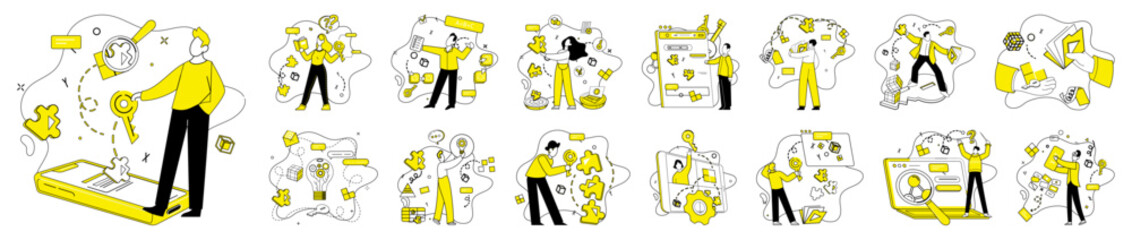 Thought experiment vector illustration. Intelligence thrives in rich soil research, nurtured by waters thoughtful analysis Ideas ascend in limitless sky thought experiment metaphor, soaring