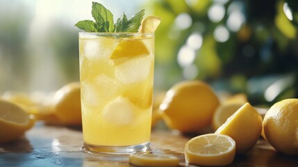 Fototapeta premium Refreshing Lemonade Drink
