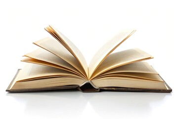 Fototapeta premium Isolated opened book object on white background