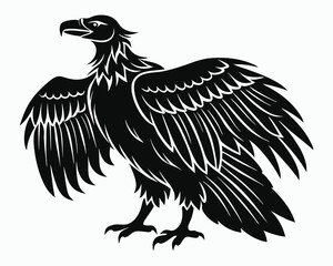 Fototapeta premium Condor silhouette vector illustration
