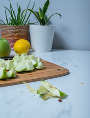 Green apples ,detox concept and healthy food