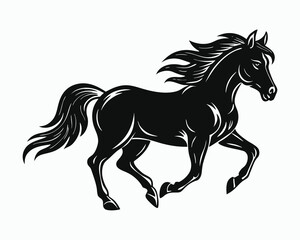 Horse running vector illustration
