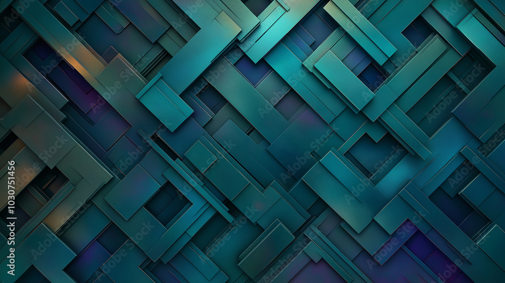 Poster abstract geometric in multi-colored shades with geometric shapes and patterns. labyrinth view. minim