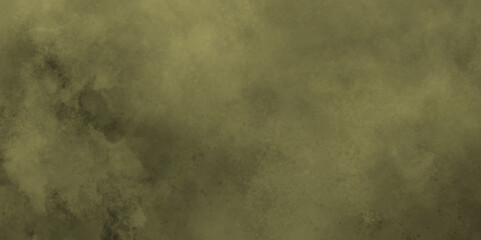 Abstract Background Texture Pattern with brown color, Heavily Mixed Wall Art paper texture. Watercolor background of coffee bombs or dust particles, Yellow fog and mist effect on black background.