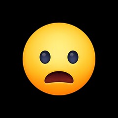 Fototapeta premium Shocked Face Emoji Illustration 