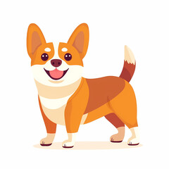 Happy cartoon dog standing with cheerful expression, showcasing its playful nature and vibrant colors. This adorable character is sure to bring joy to any setting