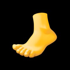 Fototapeta premium Foot Emoji Illustration 