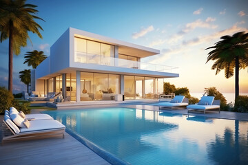 Fototapeta premium modern house, AI generated