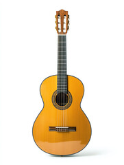 Obraz premium Acoustic guitar with wooden body, AI generated