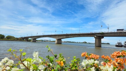 River and To Chau bridge at Ha Tien town, Kien Giang province Mekong Delta Vietnam.