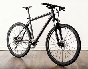 Fototapeta premium bicycle in front of white screen 