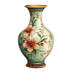 Floral Painted Vase.