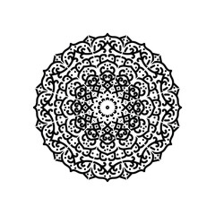 Circular pattern in the form of a mandala. Henna tatoo mandala. Mehndi style. Decorative pattern in oriental style. mandala design.