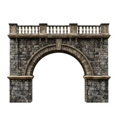 Stone Archway with Balustrade.