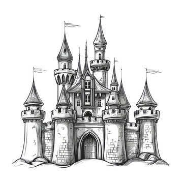 recommend clip art: Hand Drawn Sketch of a Fairytale Castle.