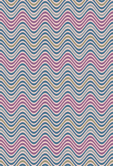 Abstract waves seamless pattern. Colorful horizontal curve stripes background.