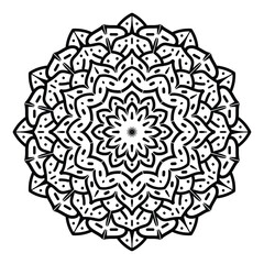 Circular pattern in the form of a mandala. Henna tattoo mandala. Mehndi style. Decorative pattern in oriental style. mandala design.