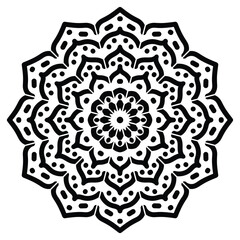 Circular pattern in the form of a mandala. Henna tattoo mandala. Mehndi style. Decorative pattern in oriental style. mandala design.