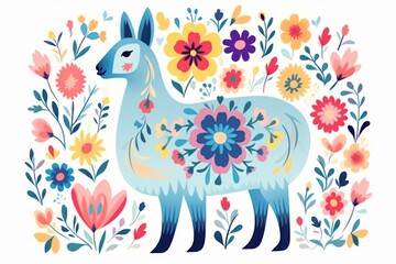 A llama pattern art animal.