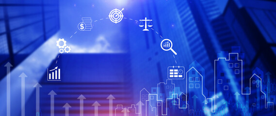 Digital target marketing advertising and sales increase business technology concept, online marketing, Business online.