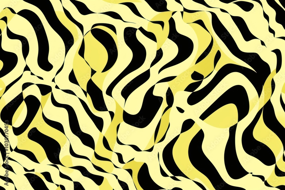 Poster leopard pattern abstract line.