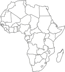 Obraz premium outline map of Africa