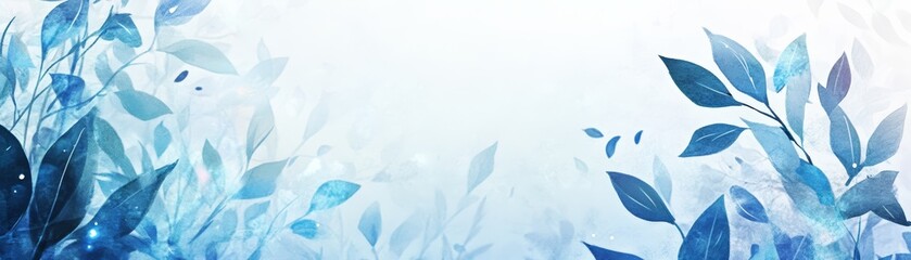 Mystical blue leaves, a captivating closeup of nature's vibrant palette