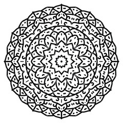 Circular pattern in the form of a mandala. Henna tattoo mandala. Mehndi style. Decorative pattern in oriental style. mandala design.