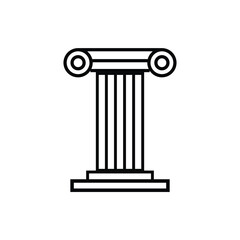 Pillar icon logo design template isolated illustration