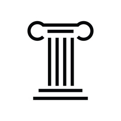 Pillar icon logo design template isolated illustration