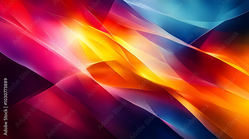 Poster abstract colorful waves with vibrant gradients and smooth textures.