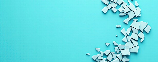 Fototapeta premium Interest rate symbol breaking free and falling into an abyss, financial uncertainty concept