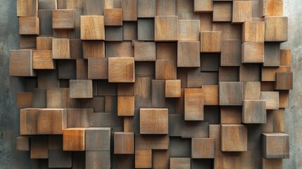 Abstract Wooden Art Installation