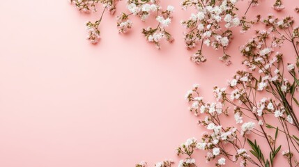 Obraz premium Elegant pink floral background, romantic and delicate design for spring