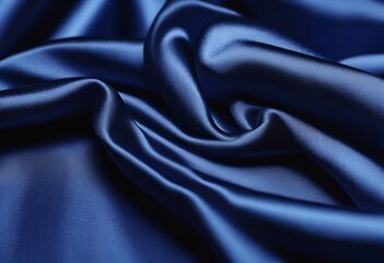 Obraz premium Closeup shot of blue silk