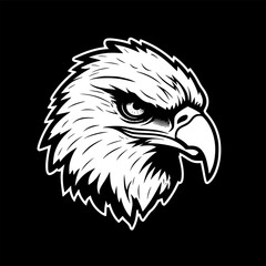 Eagle | Black and White Vector illustration