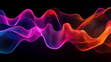 Fototapeta premium Vibrant Sound Waveforms in Abstract Colors