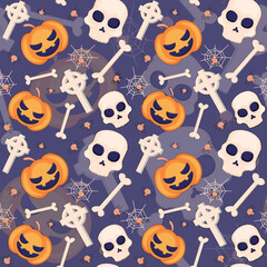 Halloween pattern in seamless style.