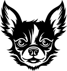 Obraz premium Chihuahua | Minimalist and Simple Silhouette - Vector illustration