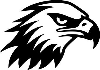 Fototapeta premium Eagle | Black and White Vector illustration