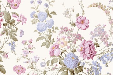 Toile wallpaper a single flower garden pattern plant art.