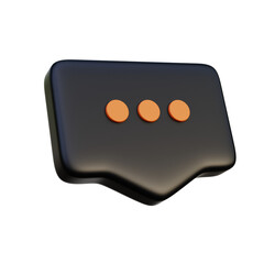 3D Bubble  Notification Digital sale online Marketing talking and communication