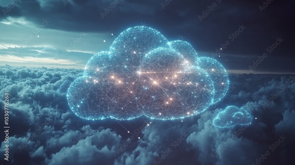 Poster cloud computing, unveiling the future of technology and digital transformation exploring