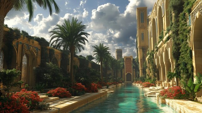 Ancient Hanging Gardens of Babylon