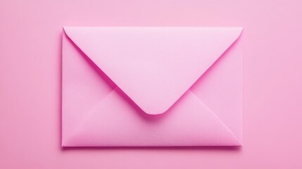 Pretty in pink, single envelope on vibrant pink background