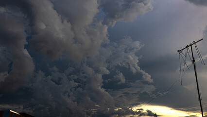 Fototapeta premium storm clouds At sunset