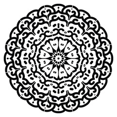 Circular pattern in the form of a mandala. Henna tattoo mandala. Mehndi style. Decorative pattern in oriental style. mandala design.
