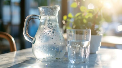Refreshing Glass of Water on a Sunny Day